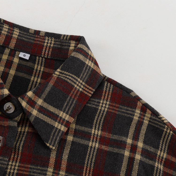Plaid Oversized Shirt Jacket – Casual & Cozy Style