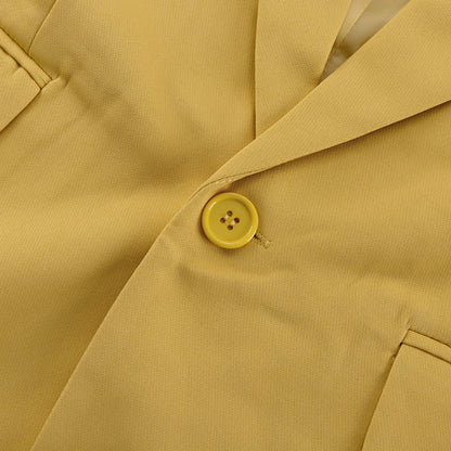 Power-Shoulder Oversized Blazer & Wide-Leg Pants Set – Chartreuse