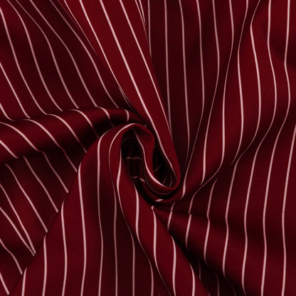 Wine Red Striped Blazer & Shorts Set – Premium Elegance