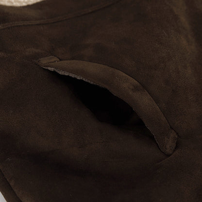 Nordic Shearling-Lined Aviator Jacket – Coffee Brown