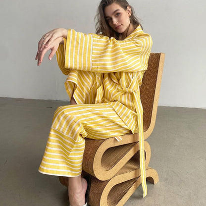 Striped Relaxed Fit Two-Piece Set