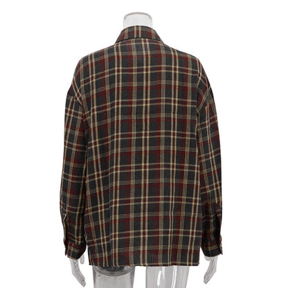 Plaid Oversized Shirt Jacket – Casual & Cozy Style