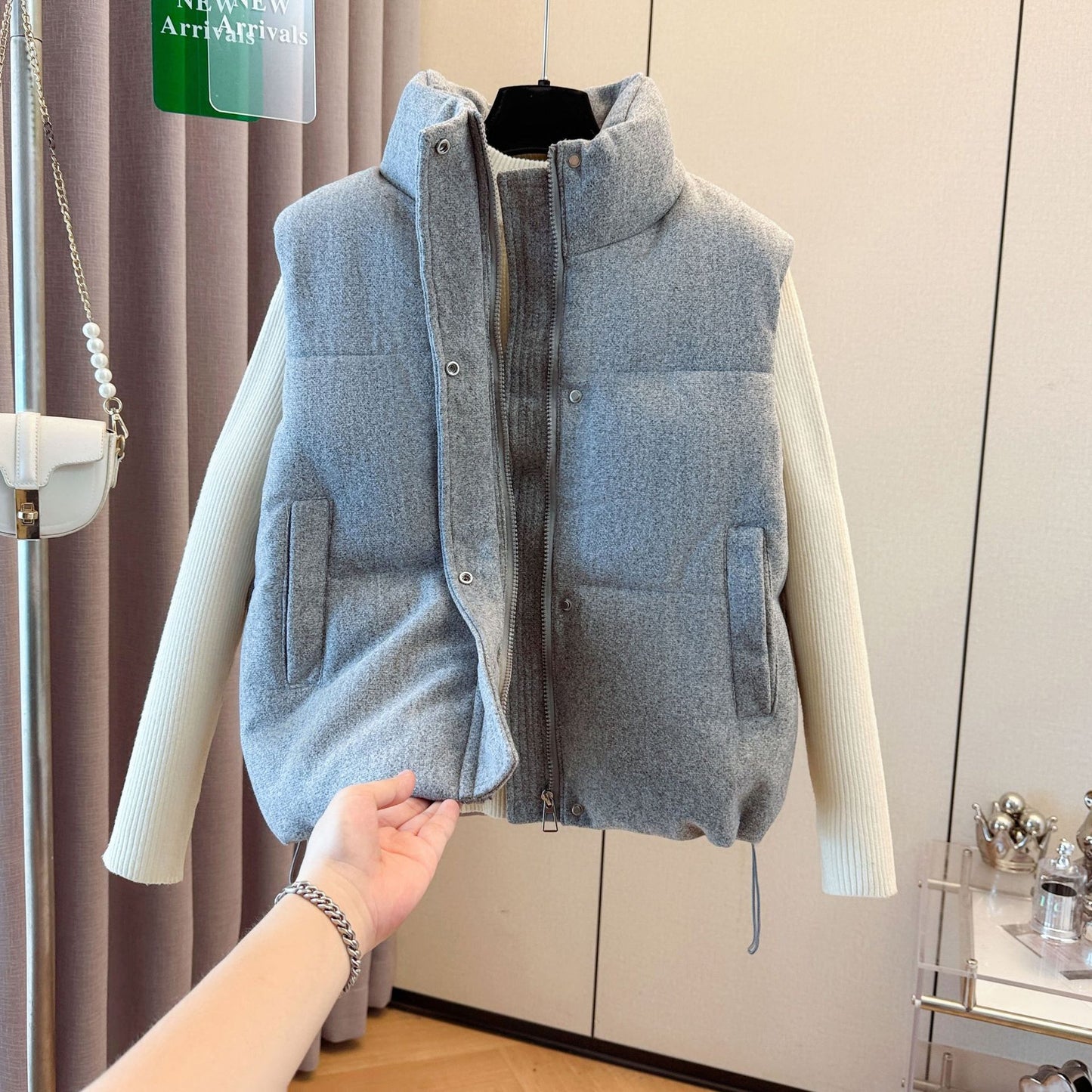 Women’s Wool Blend Puffer Vest