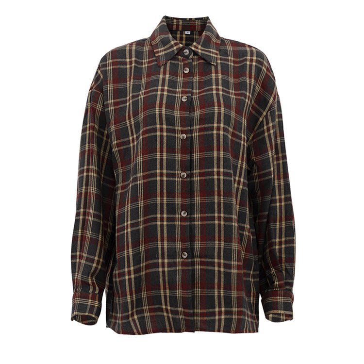 Plaid Oversized Shirt Jacket – Casual & Cozy Style