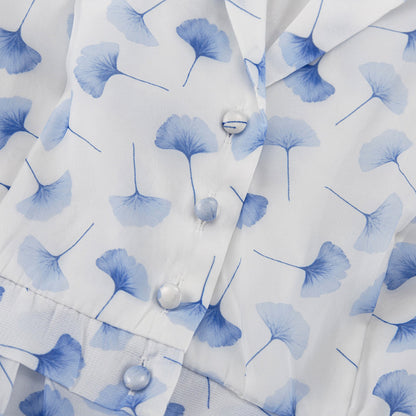 Elegant Blue Floral Peplum Maxi Dress