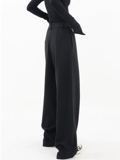 Asymmetric Wrap Wide-Leg Pants – High Waist, Streetwear Style