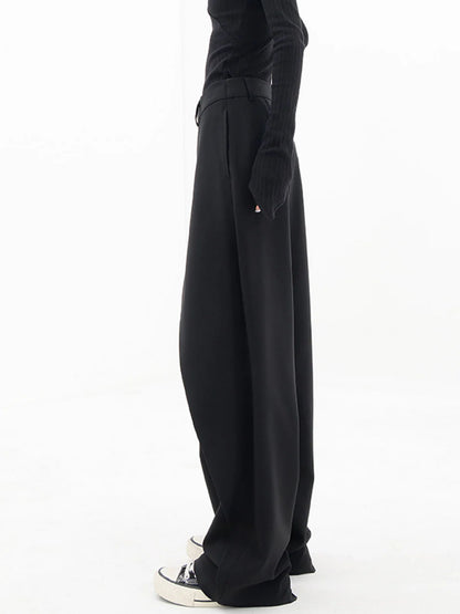 Asymmetric Wrap Wide-Leg Pants – High Waist, Streetwear Style