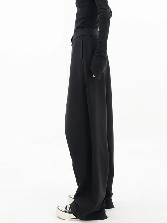 Asymmetric Wrap Wide-Leg Pants – High Waist, Streetwear Style